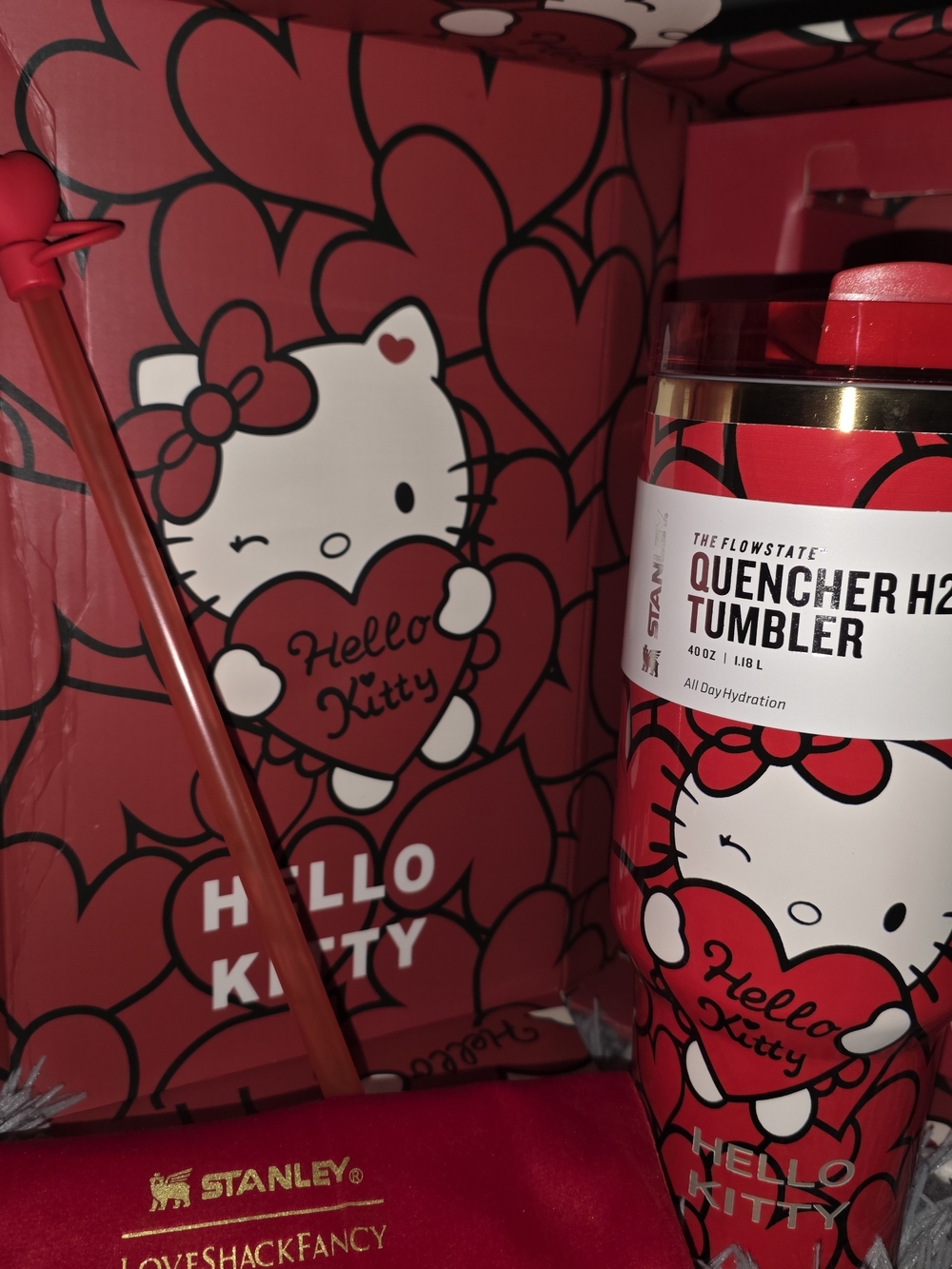 Hello Kitty Red & White Insulated Quencher Tumbler by Stanley